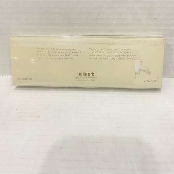 Pier 1 Candy Cane Christmas Wine Glass Drink Charms Set of 6 - Picture 2 of 2